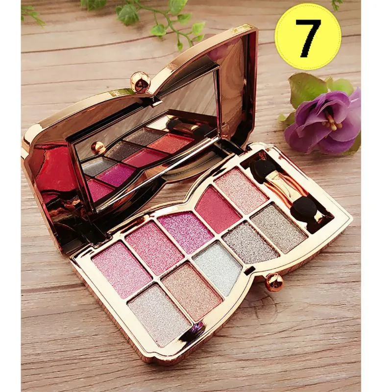 10 Colors Diamond Glitter Eyeshadow Eye Shadow Palette Makeup Cosmetic Brush Set Tools Paleta De Maquiagem PY2 SM6