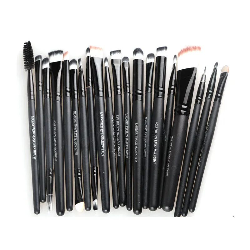 20 pcs Makeup Toiletry Kit Pro Eyeshadow Cosmetic Face Brushes Blusher Powder Foundation Tool cosmetics Concealer Brush