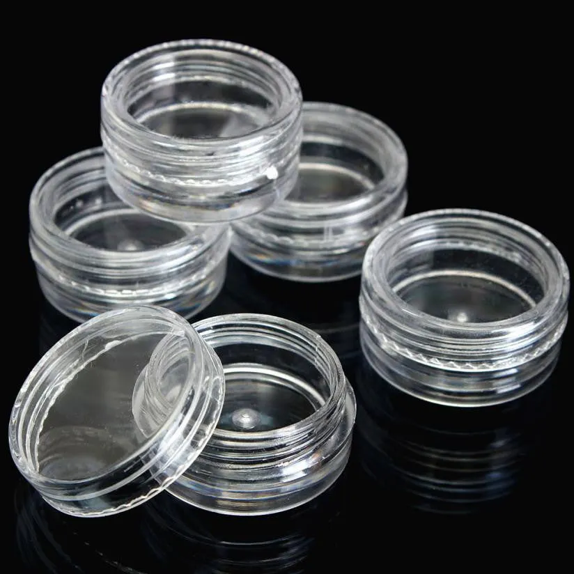 50Pcs Clear Plastic Empty Cosmetic Sample Containers Jars Pots Small 3g Perfect for sampling mineralized Anne GS