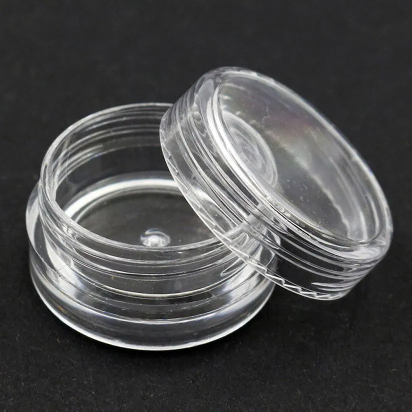 50Pcs Clear Plastic Empty Cosmetic Sample Containers Jars Pots Small 3g Perfect for sampling mineralized Anne GS