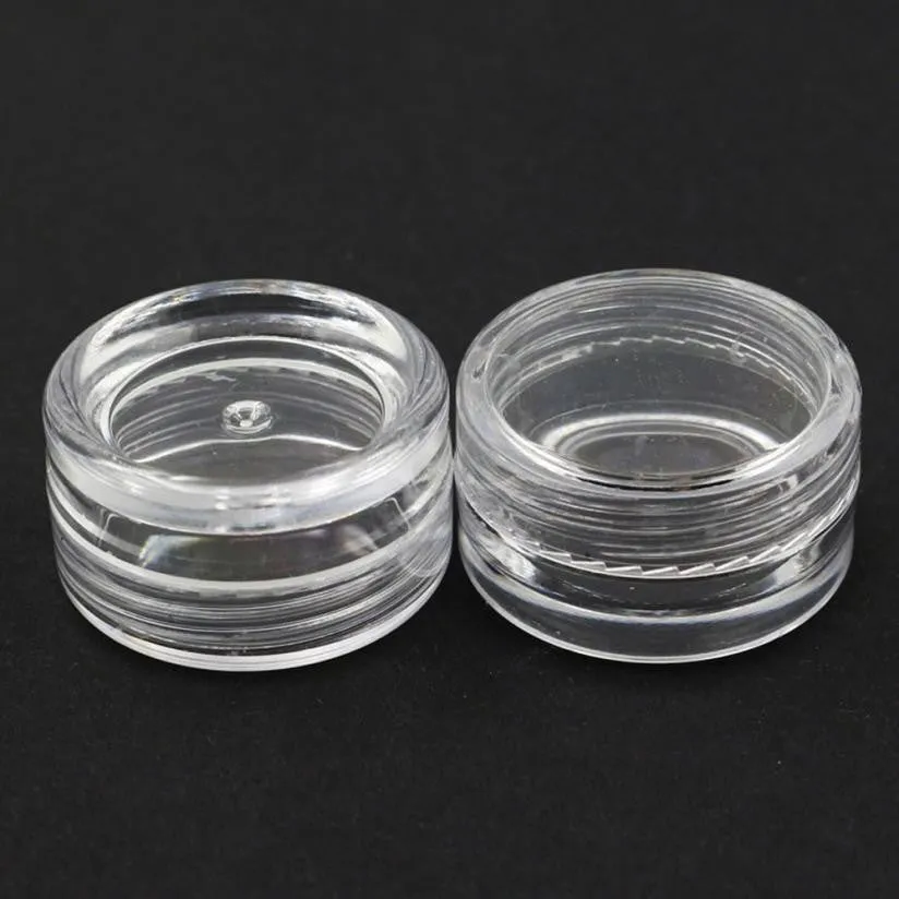 50Pcs Clear Plastic Empty Cosmetic Sample Containers Jars Pots Small 3g Perfect for sampling mineralized Anne GS