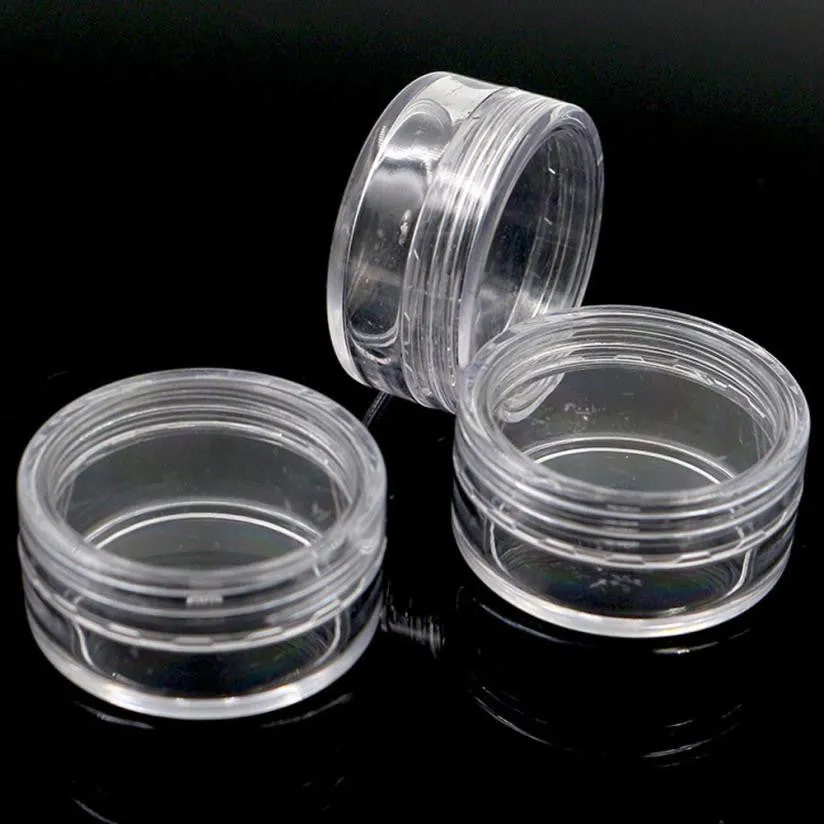 50Pcs Clear Plastic Empty Cosmetic Sample Containers Jars Pots Small 3g Perfect for sampling mineralized Anne GS