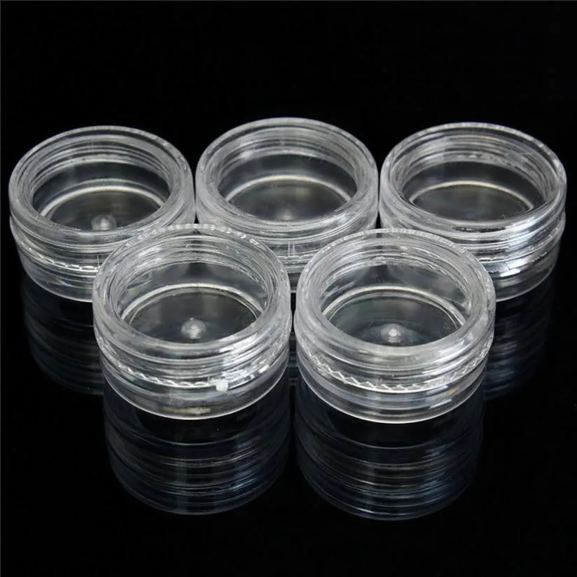 50Pcs Clear Plastic Empty Cosmetic Sample Containers Jars Pots Small 3g Perfect for sampling mineralized Anne GS