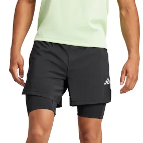 adidas Gym+ 2 in 1 5in Pantaloncini  Black