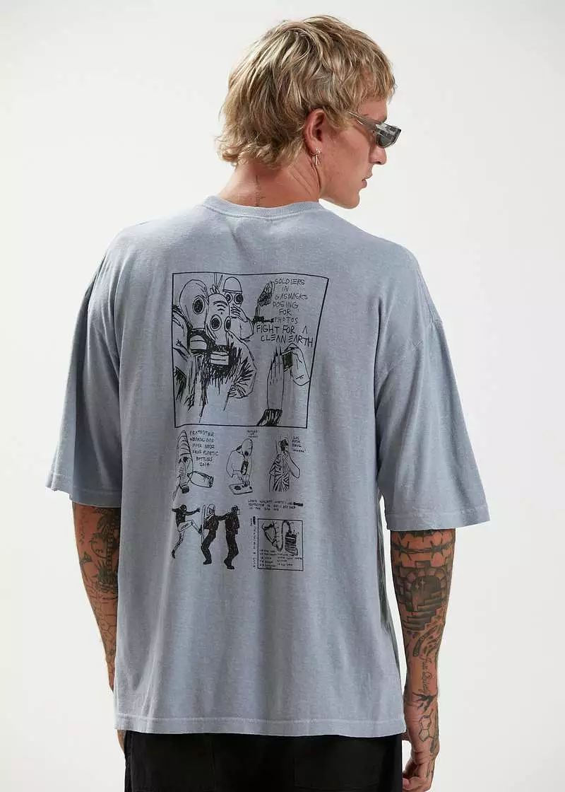 Afends Doom Future Hemp Oversized Tee Abyss