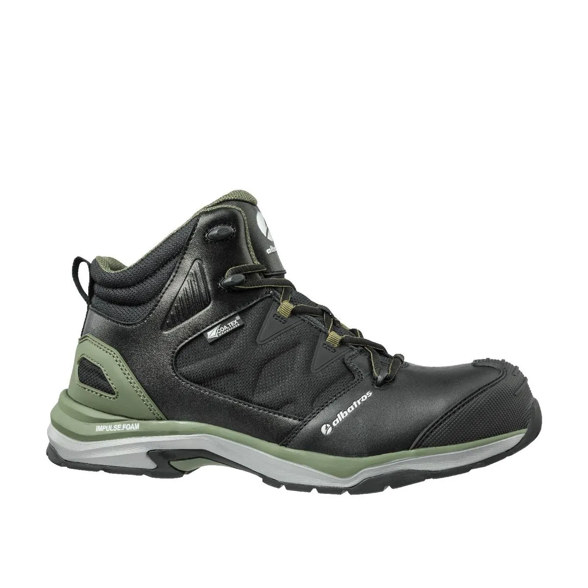 Albatros Ultratrail Olive Ctx Mid Safety Boot Black/Olive