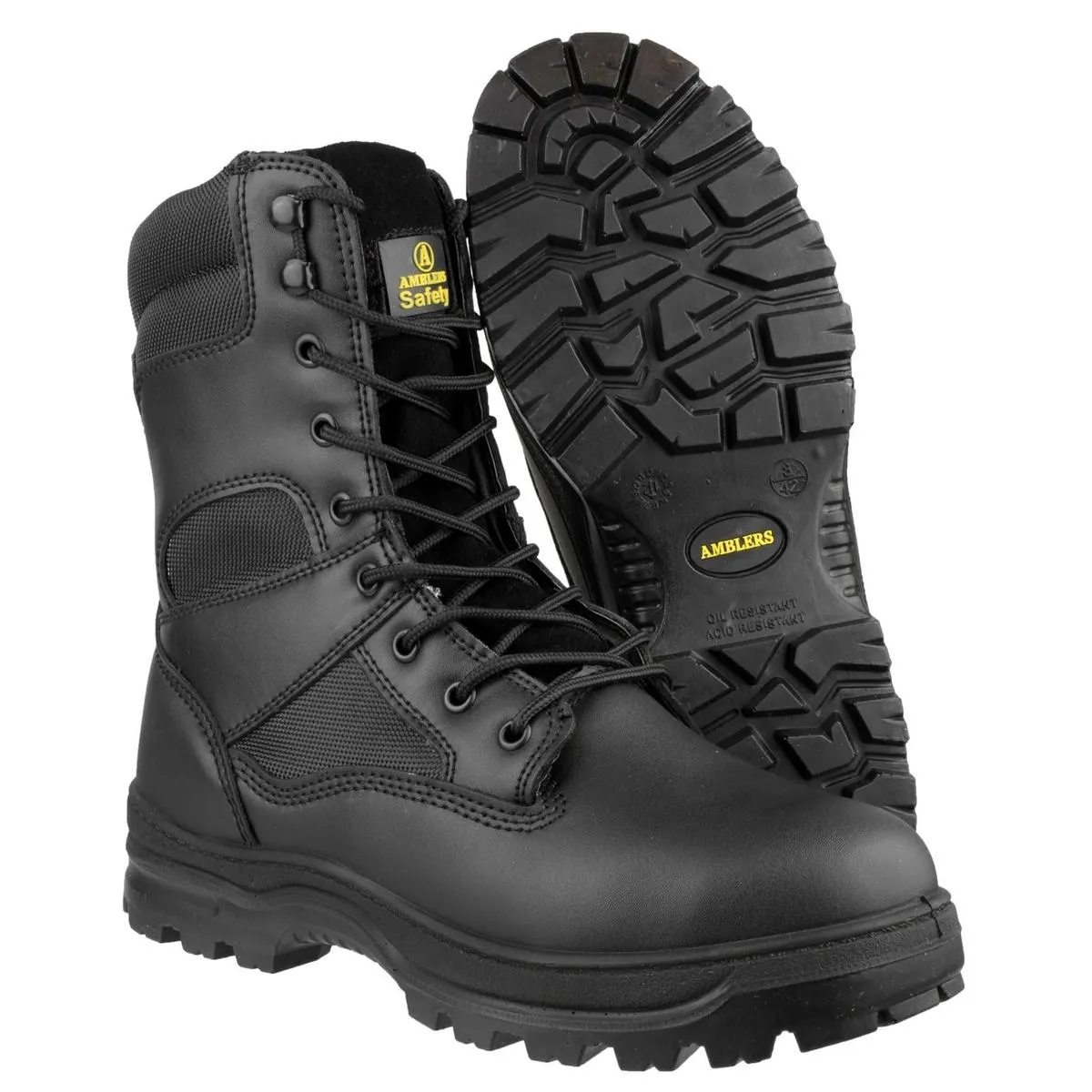 Amblers Safety FS008 Water Resistant Hi leg Lace Up Safety Boot Black