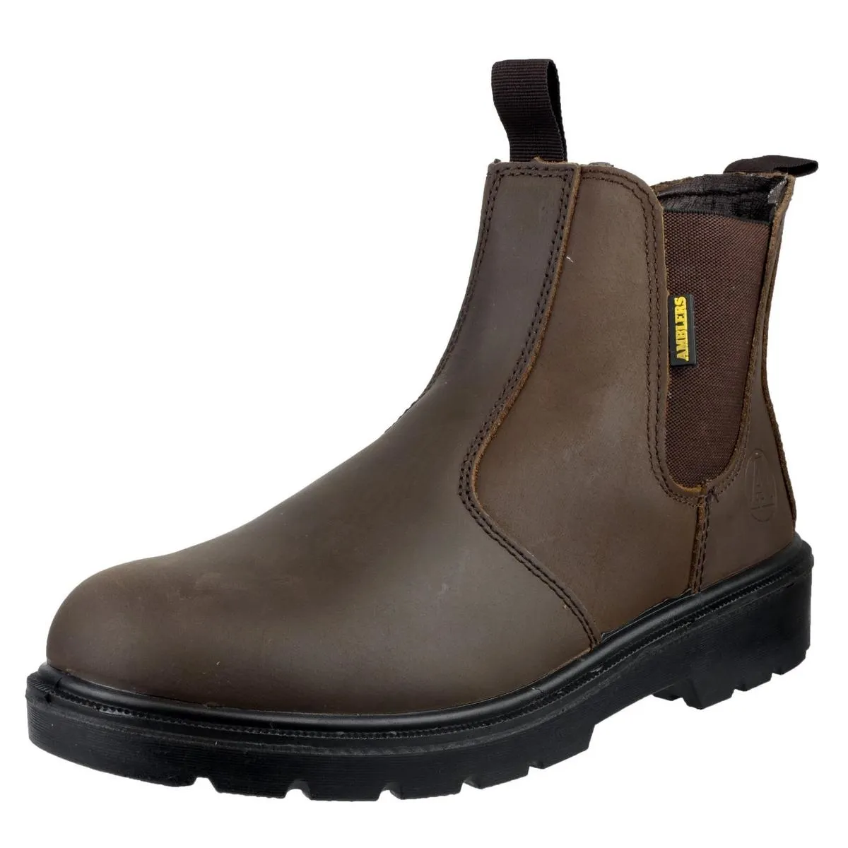 Amblers Safety FS128 Hardwearing Pull On Safety Dealer Boot Brown