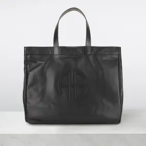 ANINE BING Large Rio Tote Bag - Black Recycled Leather