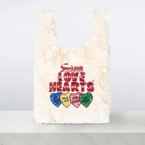 ANYA HINDMARCH Love Hearts Mini Tote Bag - Optic White