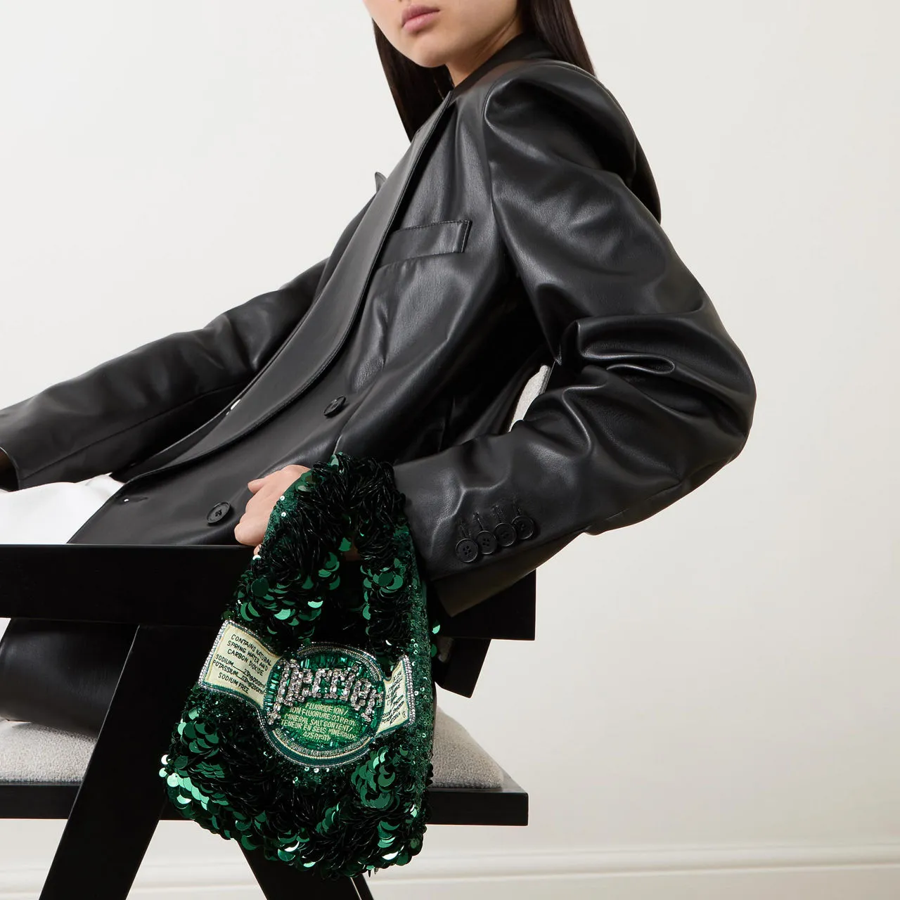 ANYA HINDMARCH Perrier Mini Tote Bag - Bottle Green