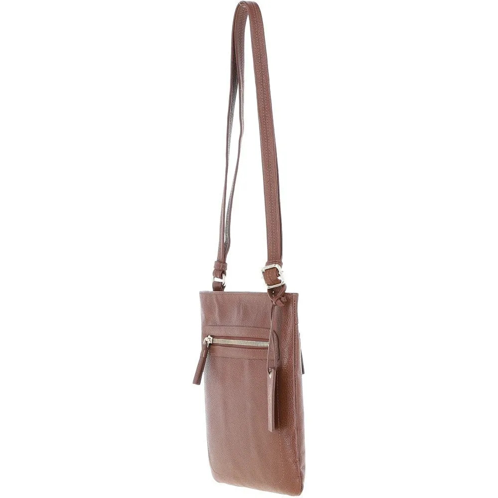 Ashwood Leather Crossbody Bag Tan: CB-3 (63014)