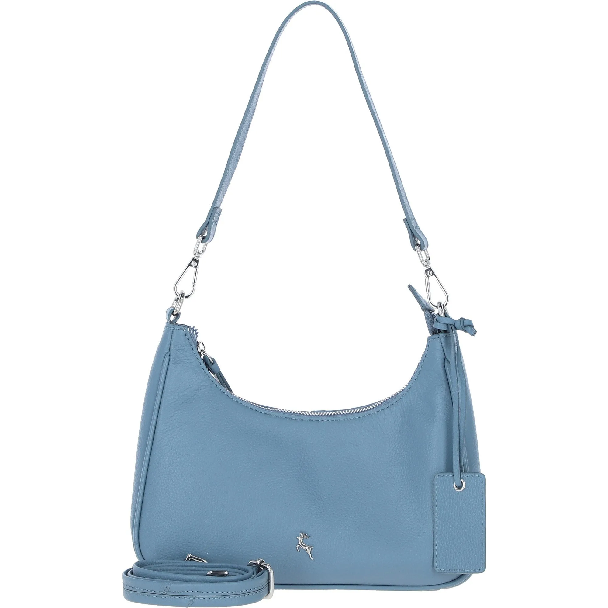 Ashwood Leather Ladies Shoulder X Crossbody Bag Denim Blue: 64397