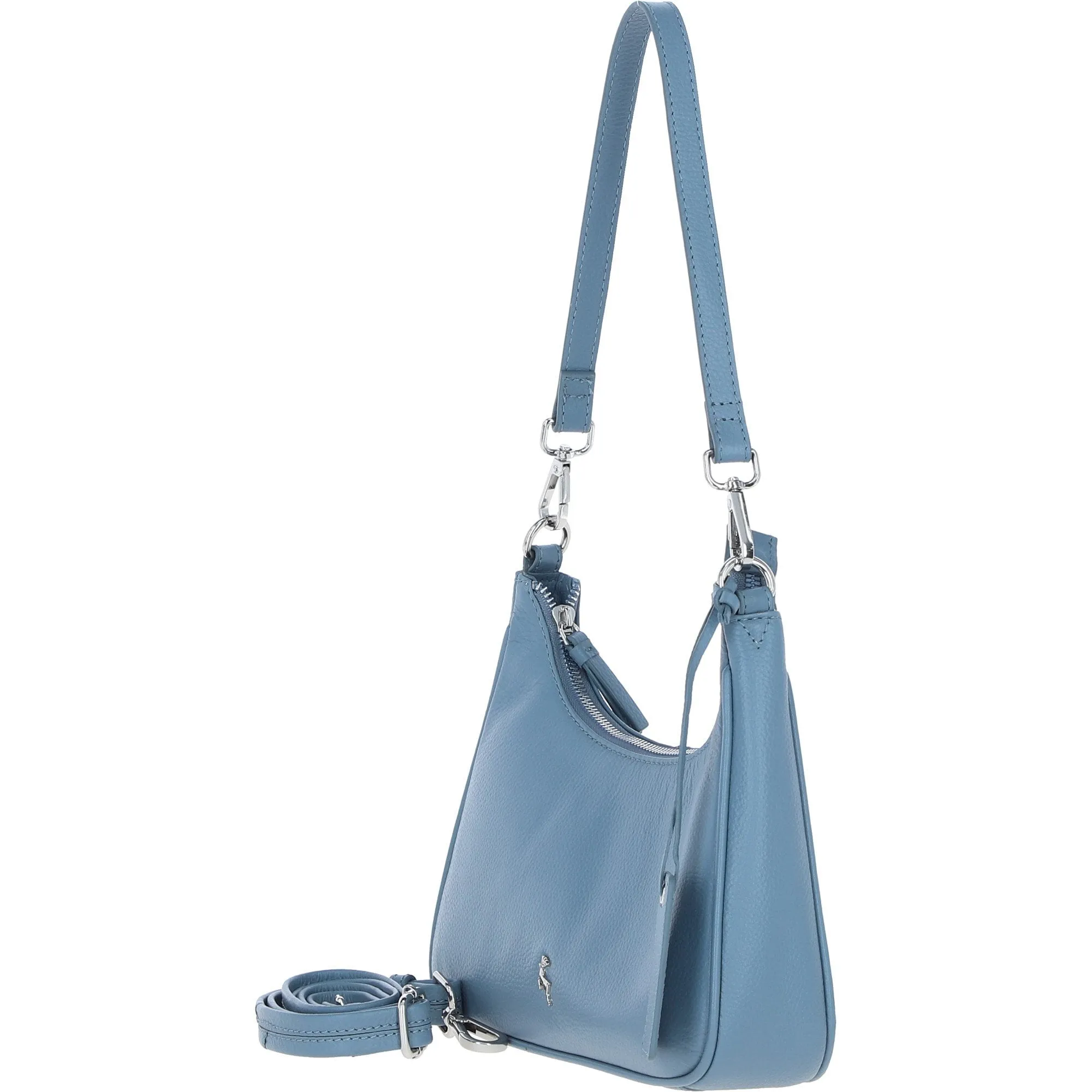 Ashwood Leather Ladies Shoulder X Crossbody Bag Denim Blue: 64397