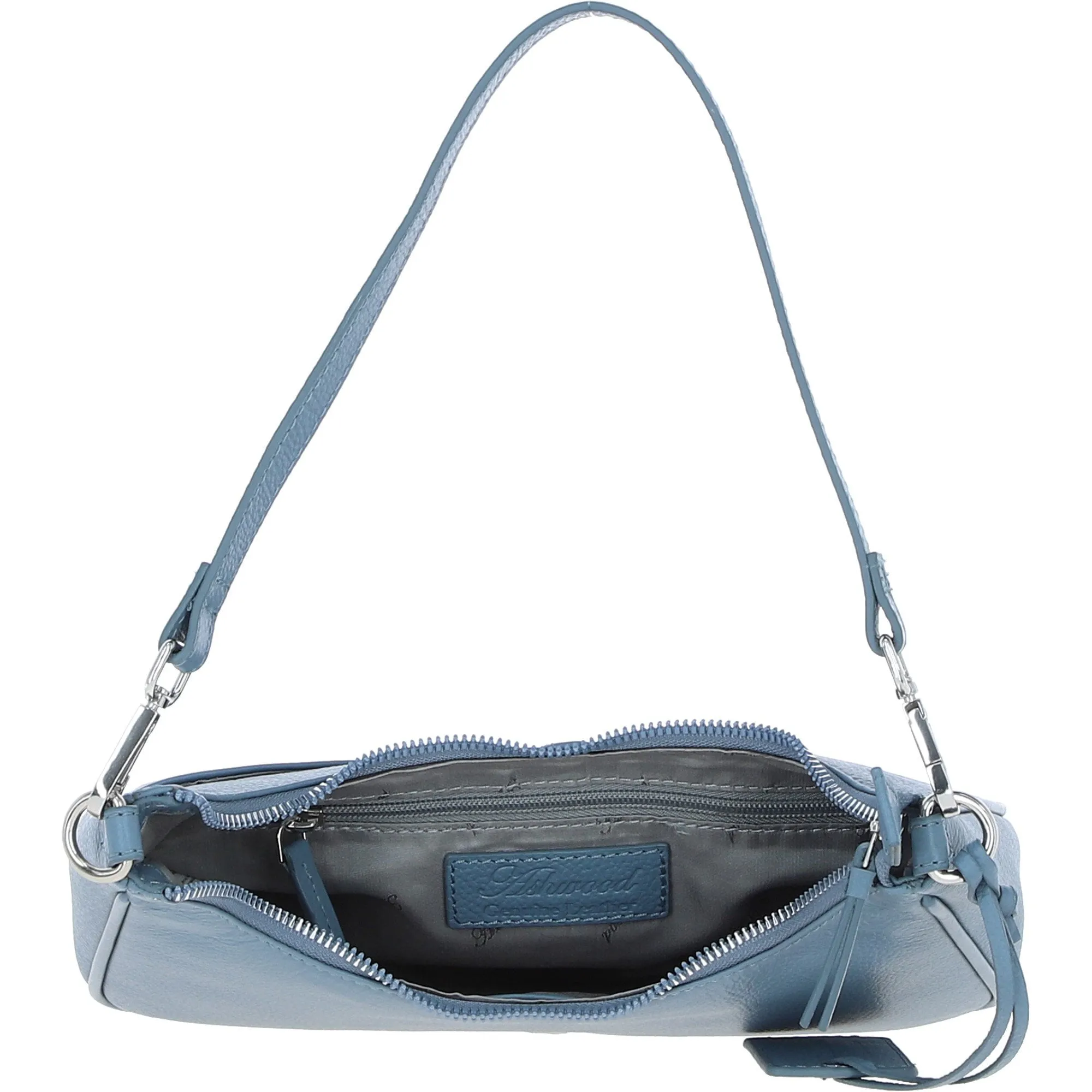 Ashwood Leather Ladies Shoulder X Crossbody Bag Denim Blue: 64397