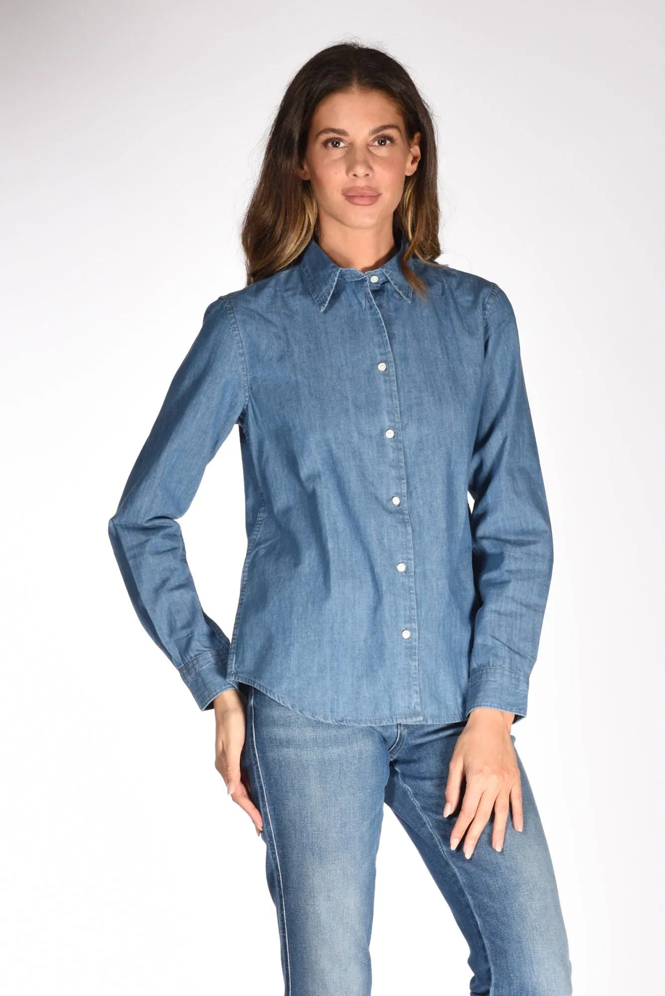 Aspesi Camicia Denim Blu Jeans Donna