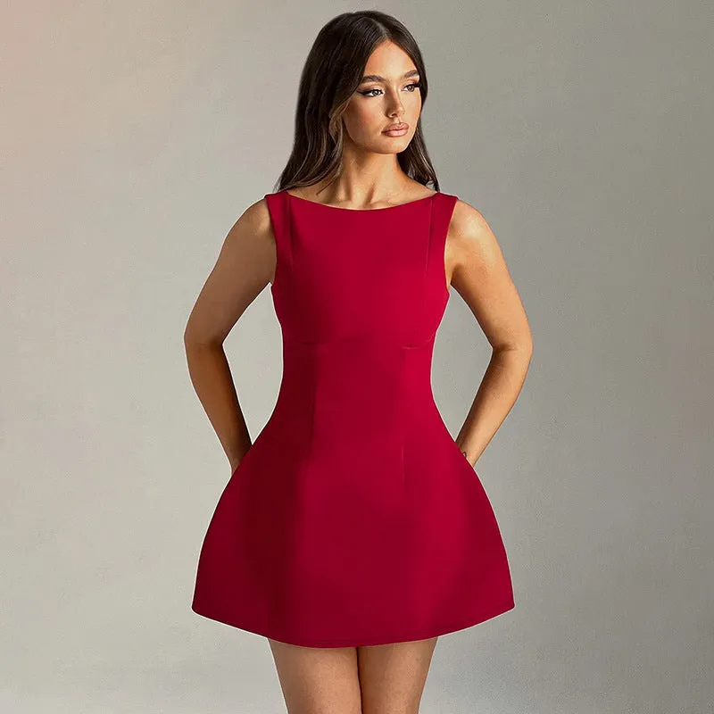 Backless Strapless Mini Dress