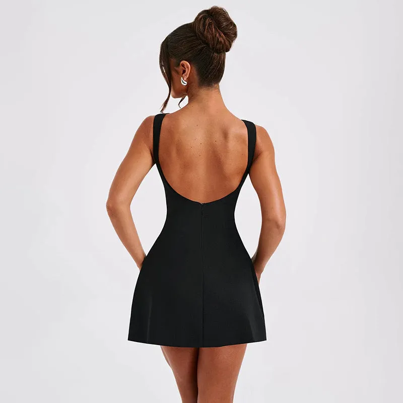 Backless Strapless Mini Dress