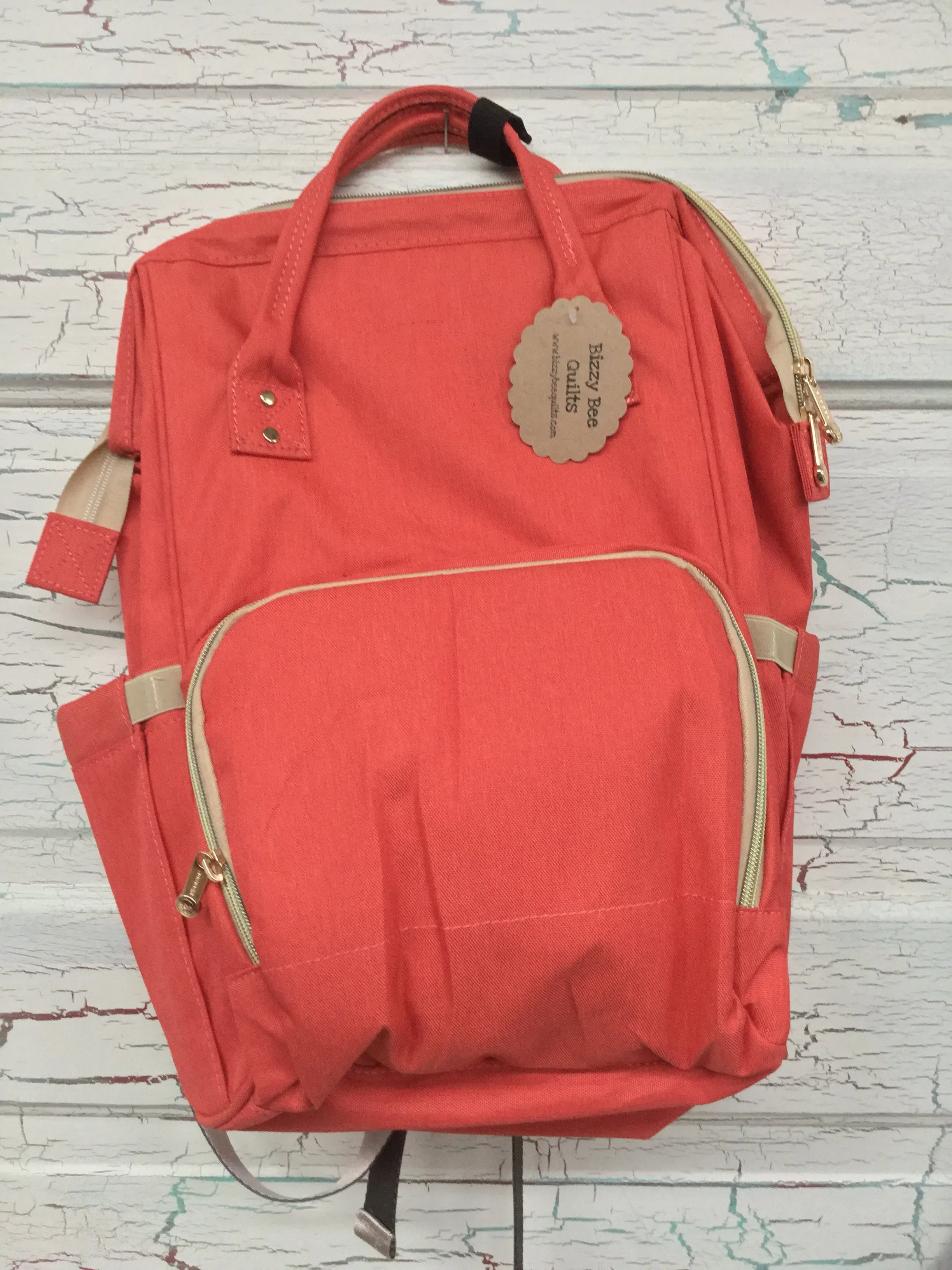 Backpack Diaper Bag - Orange