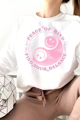 BALANCE OF SMILEY GRAPHIC SWEATSHIRT