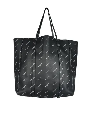 Balenciaga Shopper in pelle Nera con logo