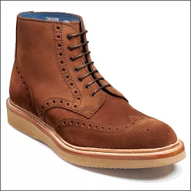 Barker Terry Old Snuff Suede Brogue Boot*