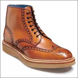 Barker Terry Rosewood Hand Painted Calf Brogue Boot*