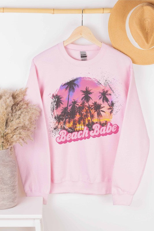 BEACH BABE SUMMER SUNSET GRAPHIC SWEATSHIRT