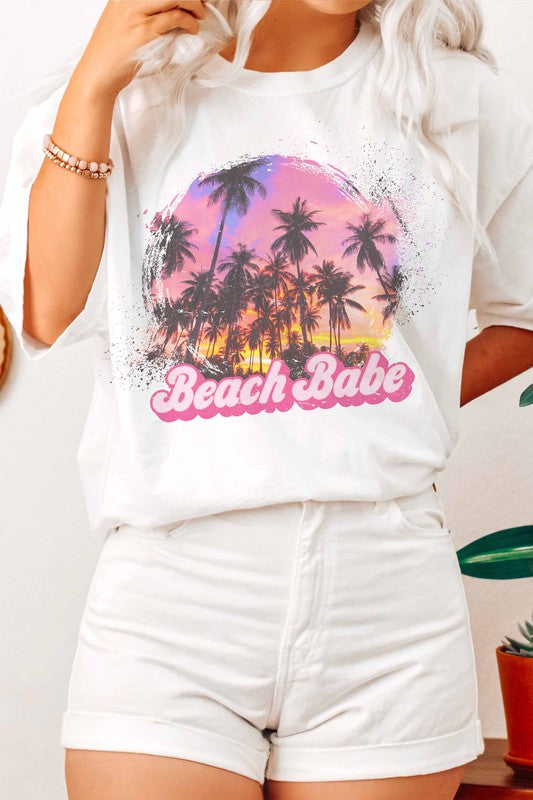 BEACH BABE SUMMER SUNSET GRAPHIC TEE