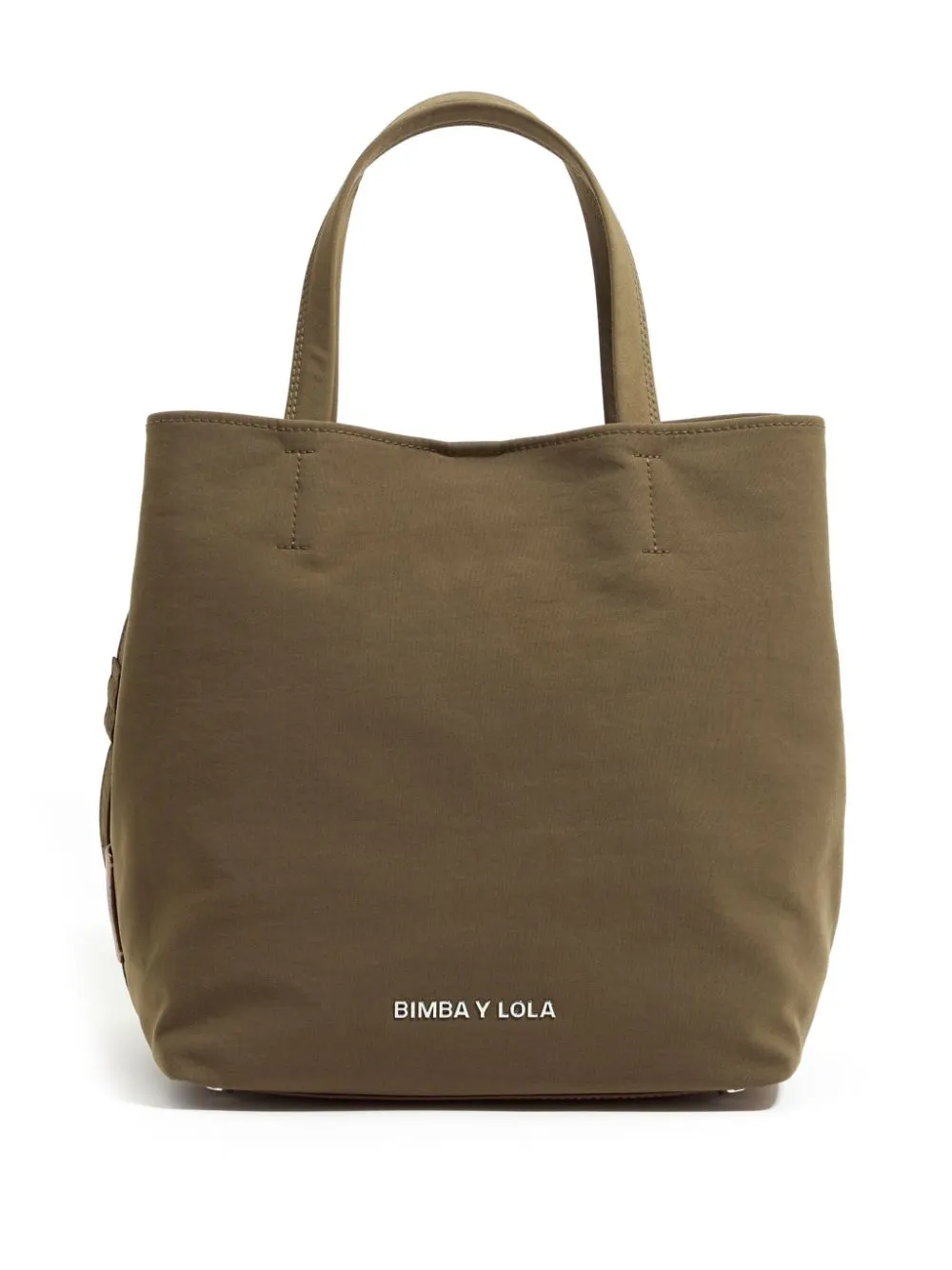 Bimba y Lola large Gabardine Chihuahua tote bag - Green