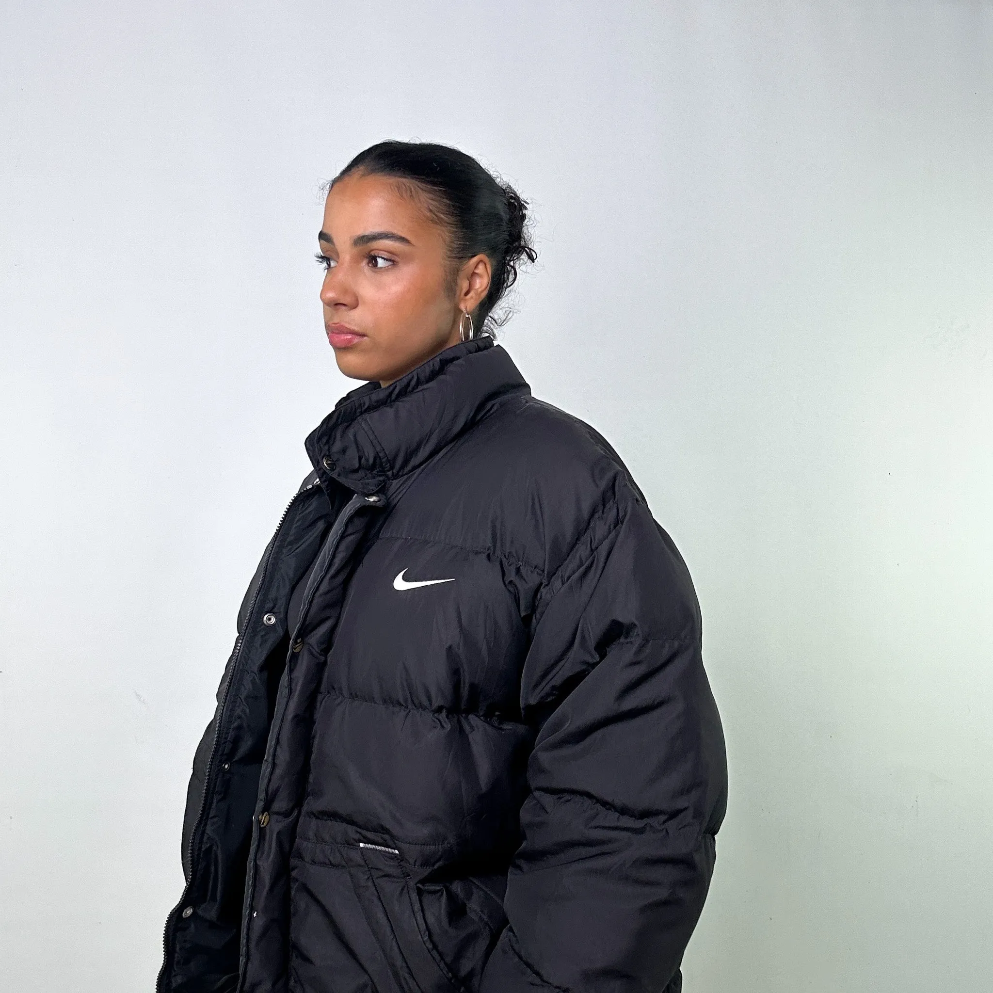 Black 90s NIKE Puffer Jacket Coat (L)