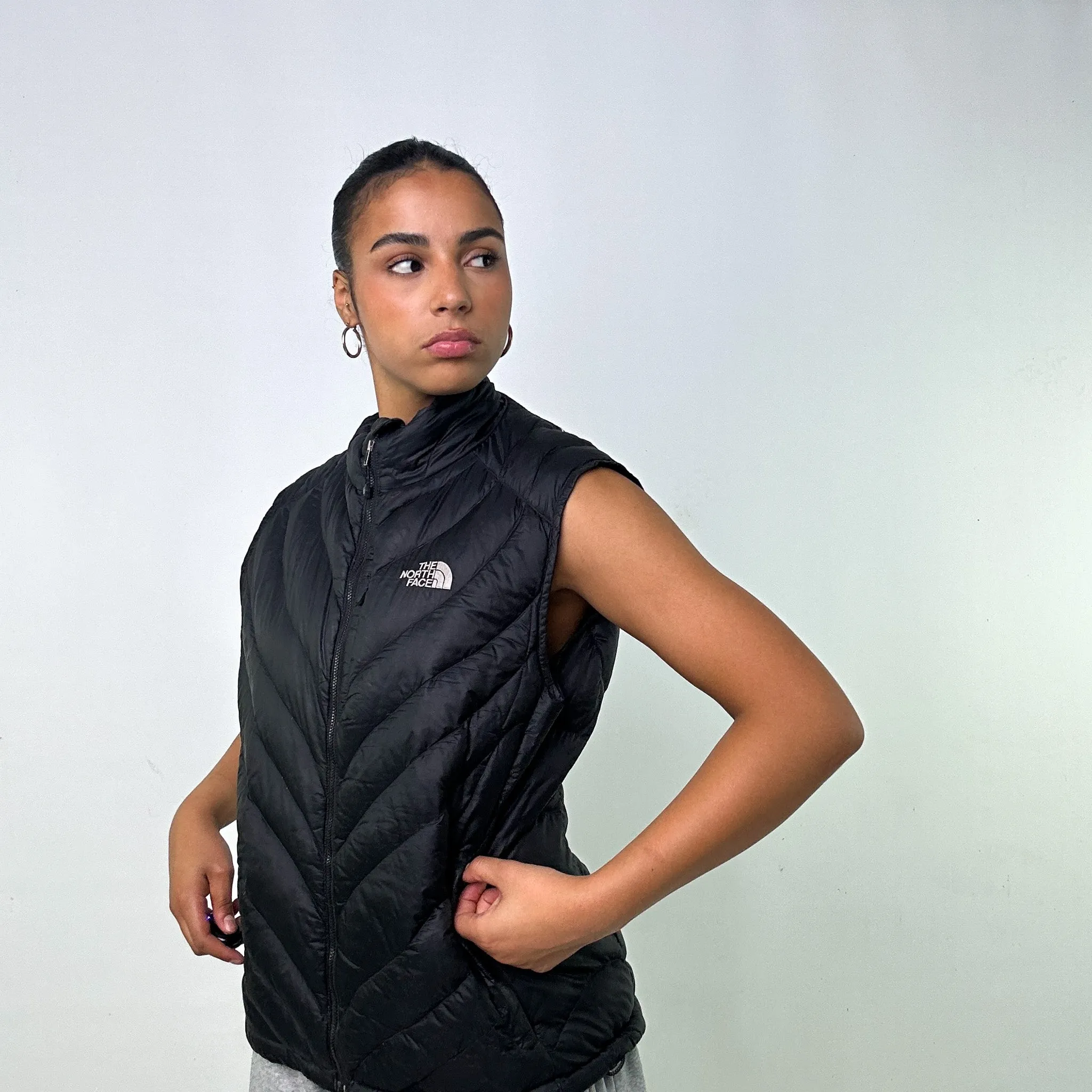 Black 90s The North Face Puffer Jacket Coat Gilet (L)