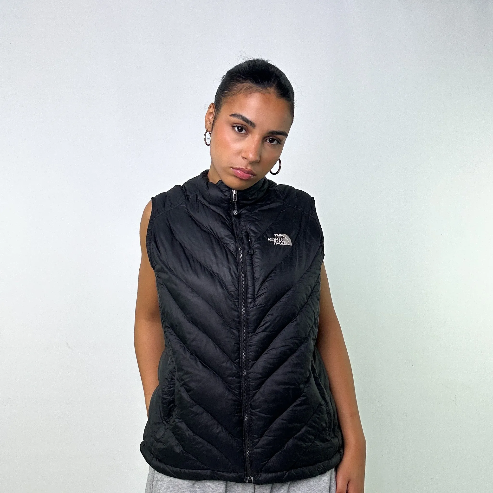 Black 90s The North Face Puffer Jacket Coat Gilet (L)