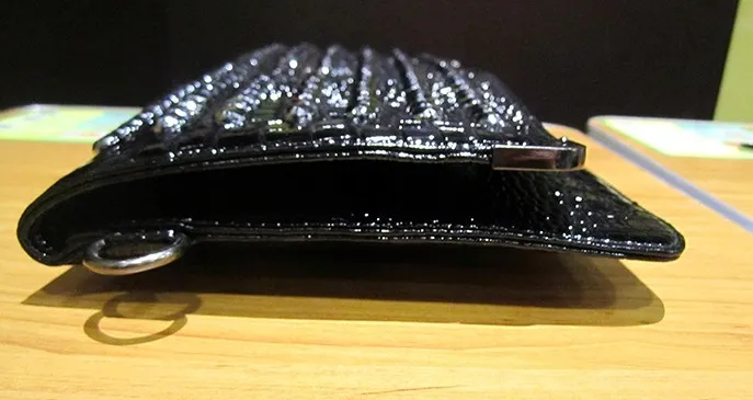 Black Blunt Studs Punk Rock Gothic Oversized Envelope Clutch Bag Purse   