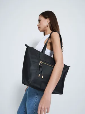 Black Pocket Shopper Bag | Women | George at ASDA