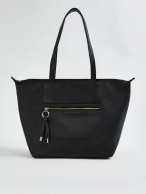 Black Pocket Shopper Bag | Women | George at ASDA