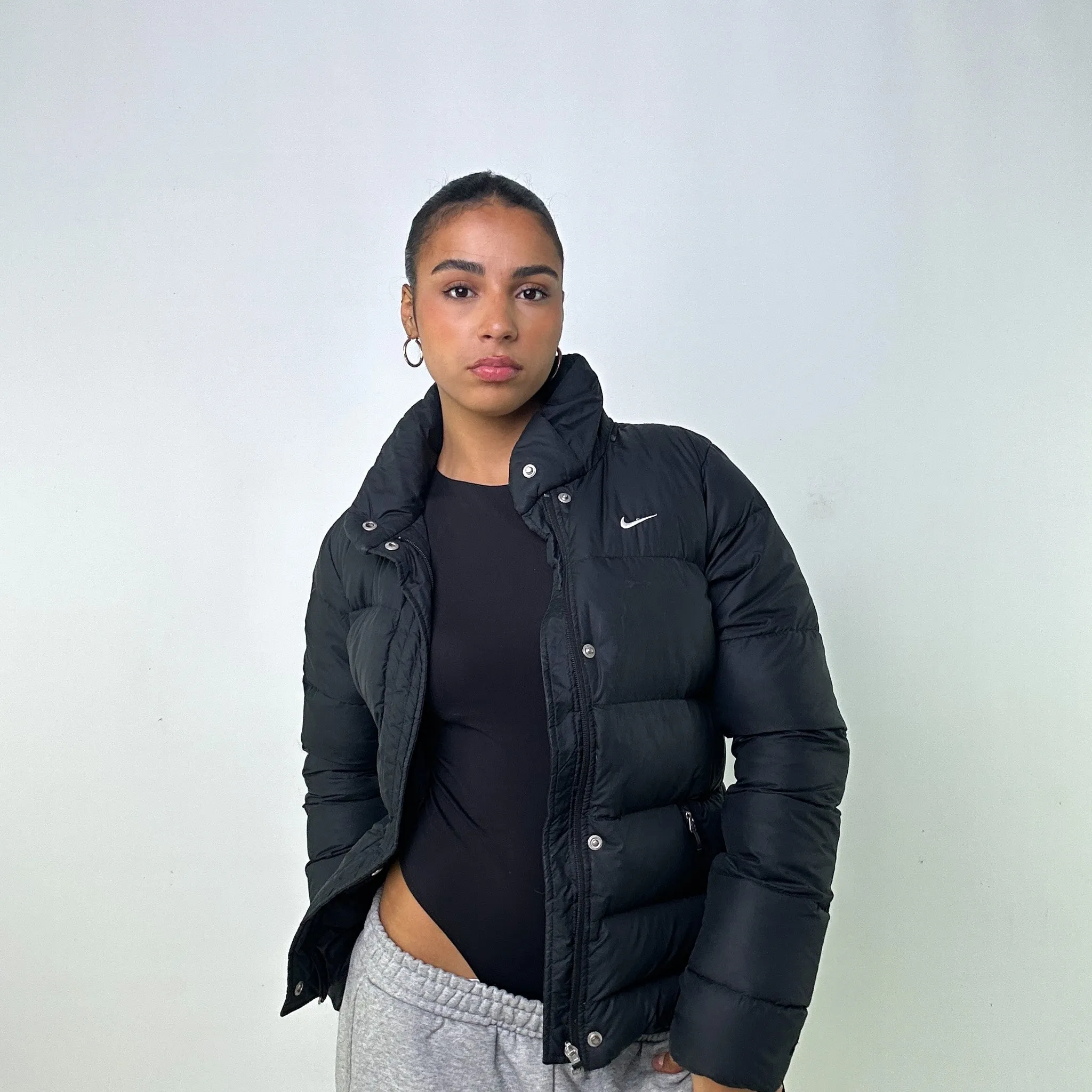 Black y2ks NIKE Puffer Jacket Coat (L)