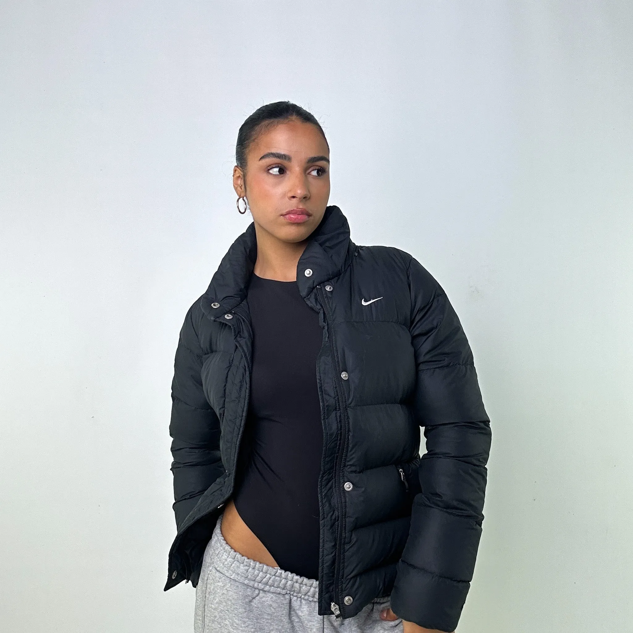 Black y2ks NIKE Puffer Jacket Coat (L)