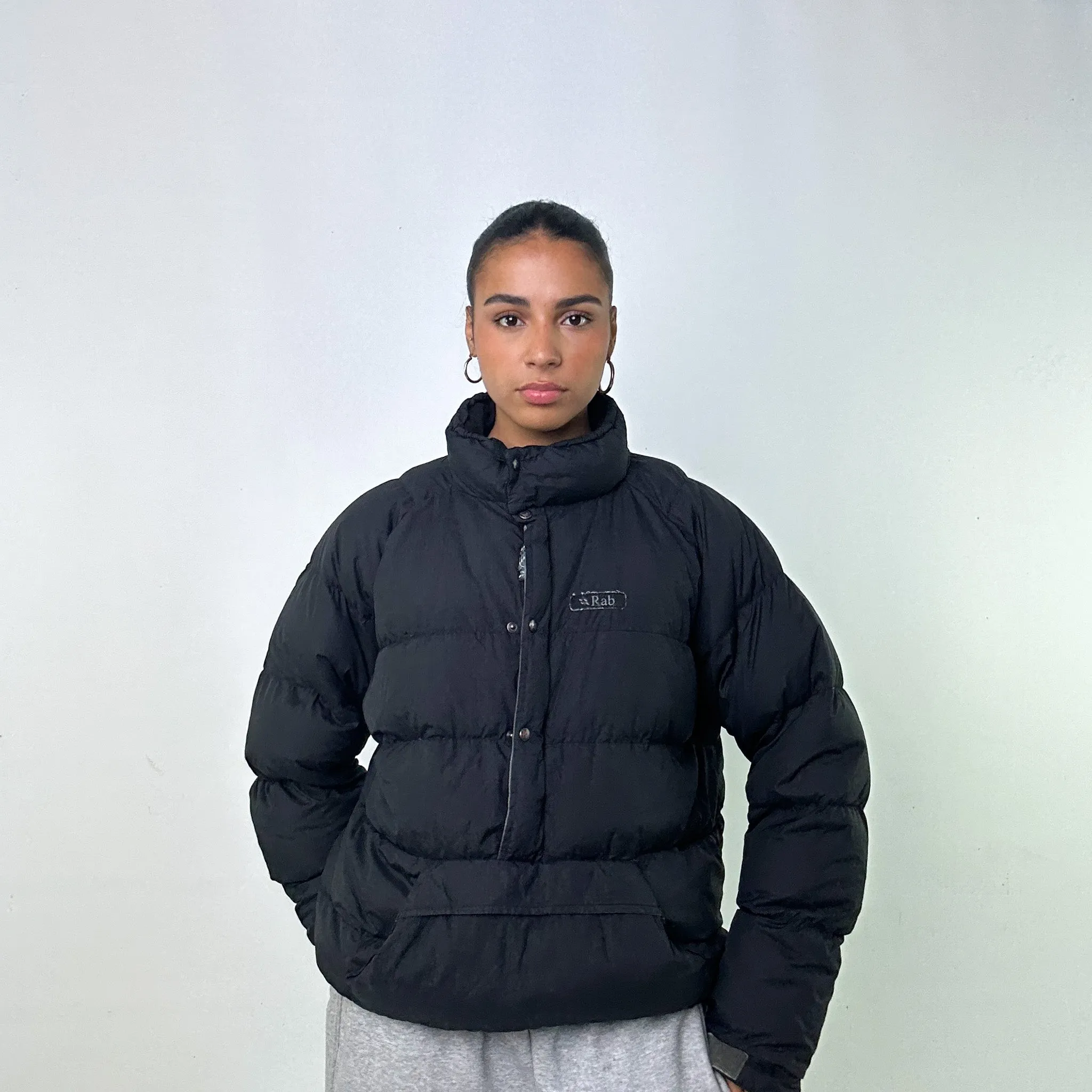 Black y2ks Rab Pullover Puffer Jacket Coat (L)