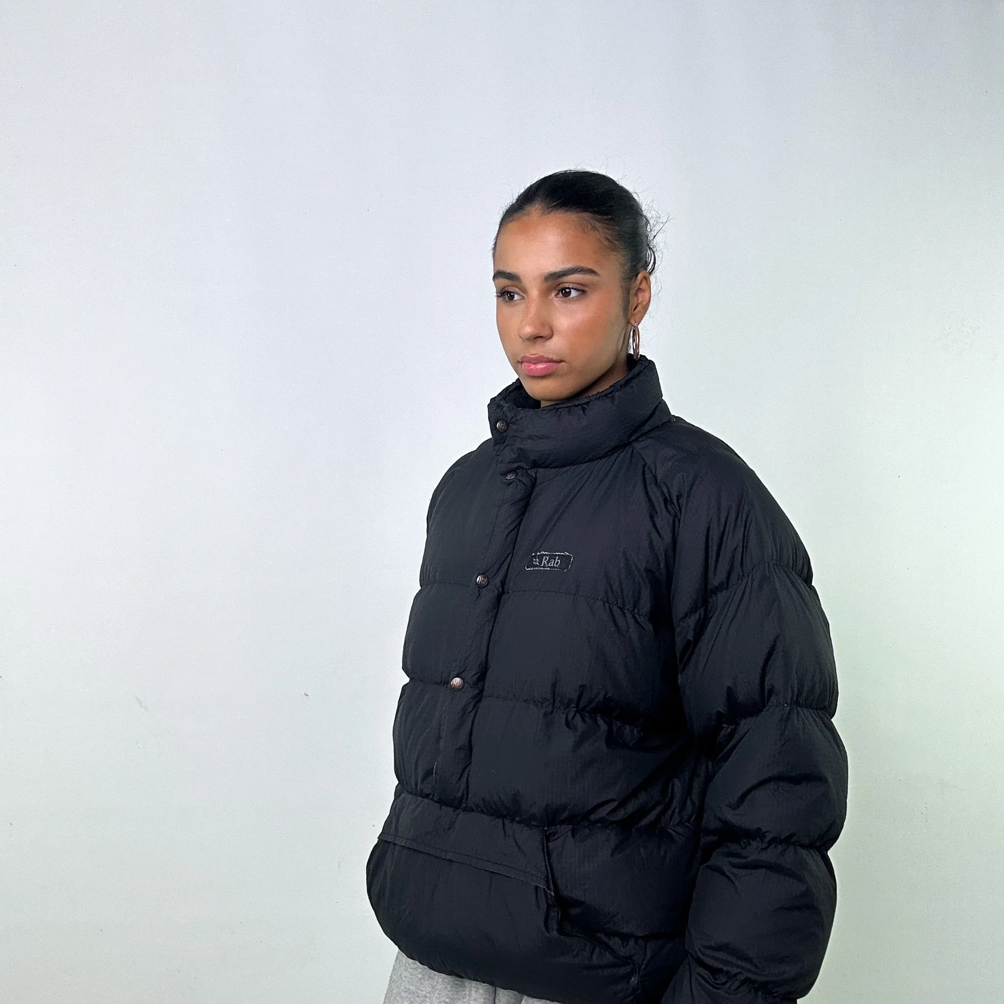 Black y2ks Rab Pullover Puffer Jacket Coat (L)