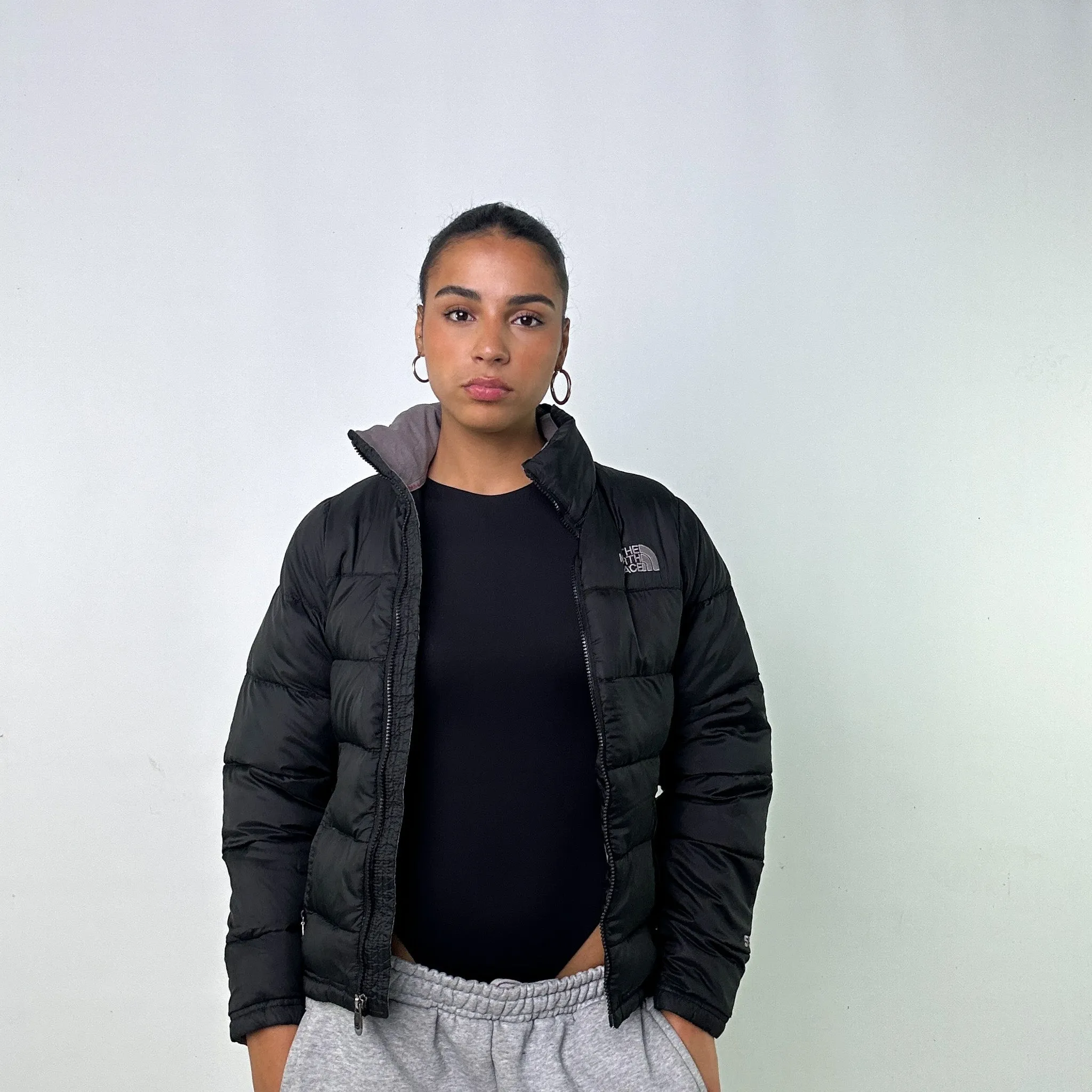 Black y2ks The North Face 550 Series Puffer Jacket Coat (S)