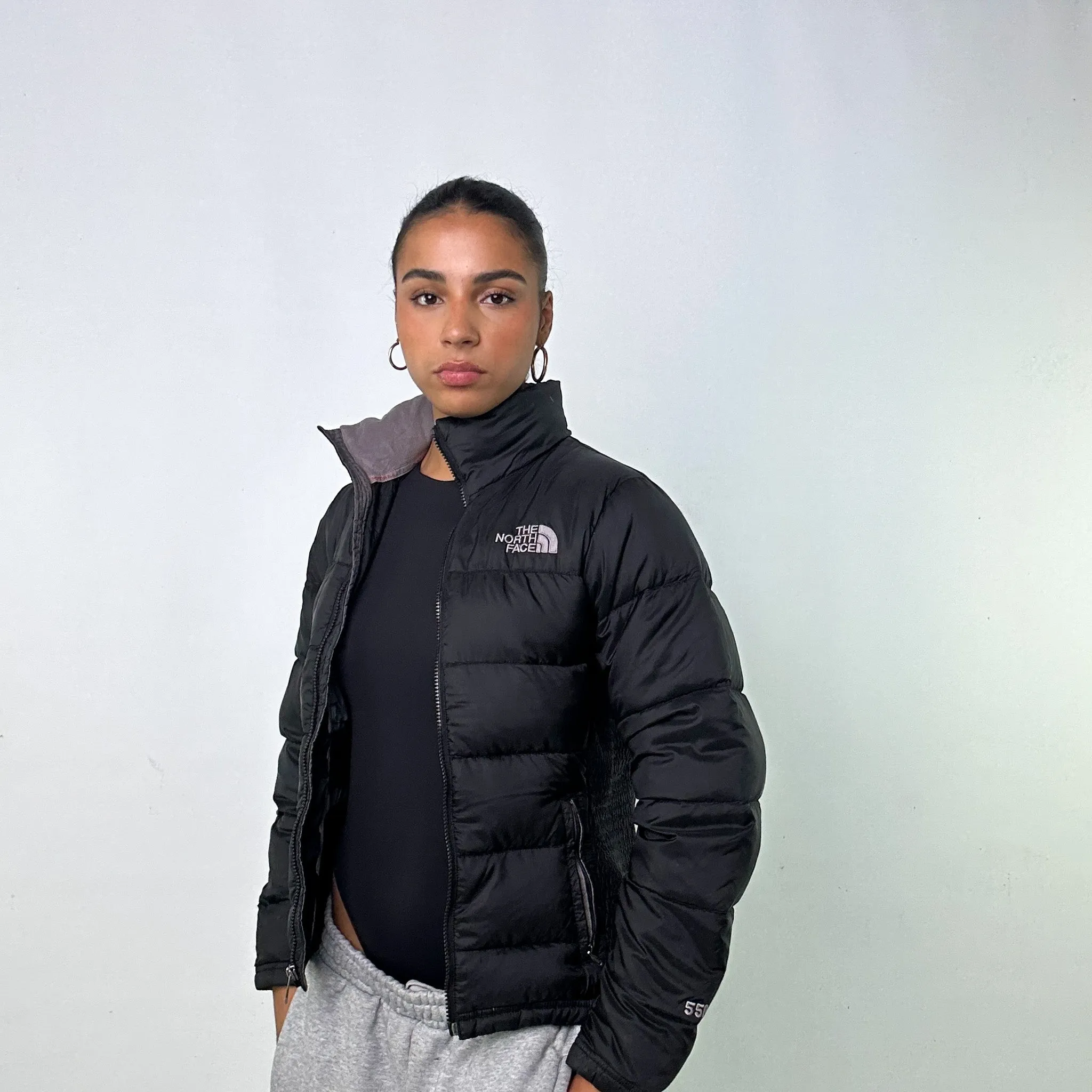 Black y2ks The North Face 550 Series Puffer Jacket Coat (S)