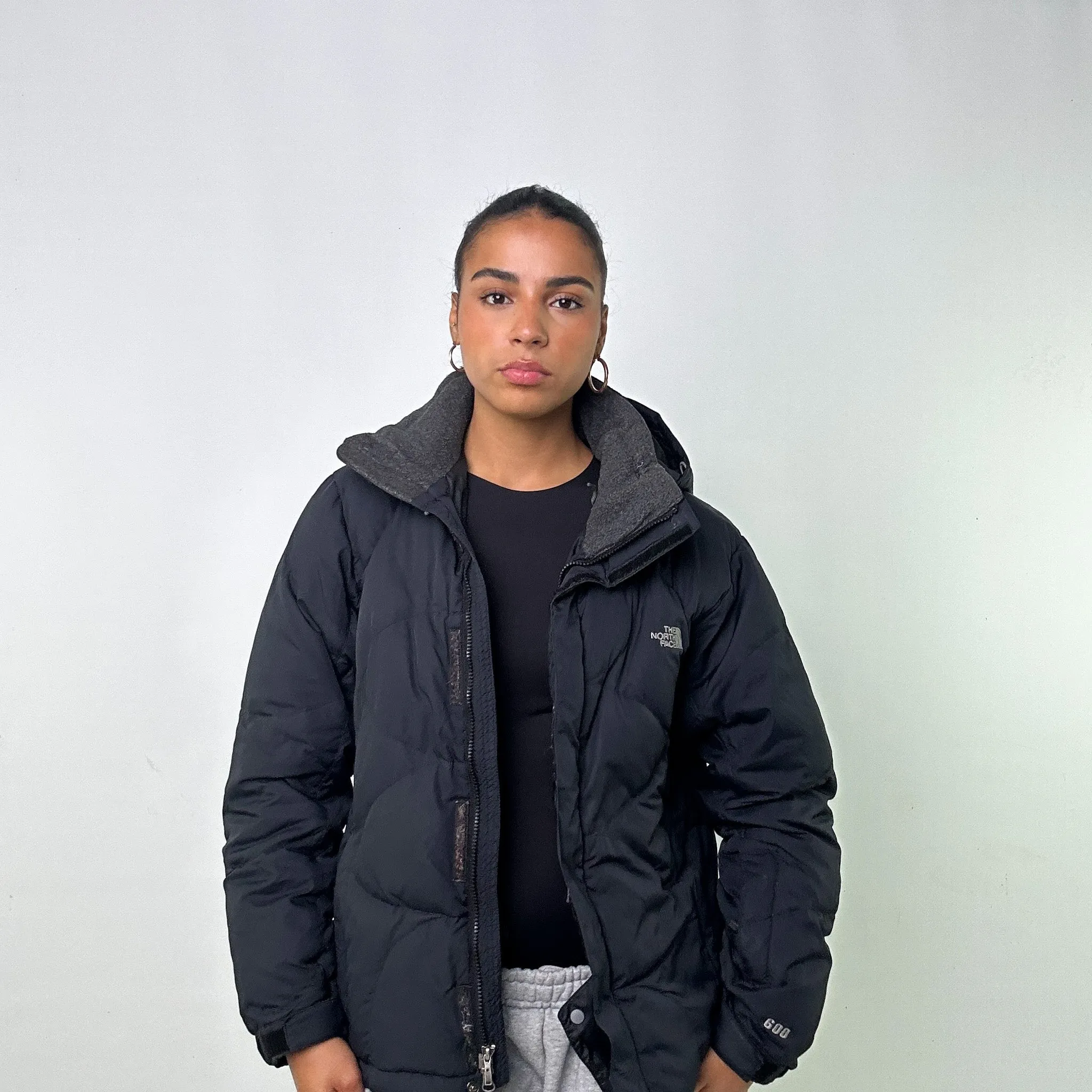 Black y2ks The North Face 600 Series Puffer Jacket Coat (L)