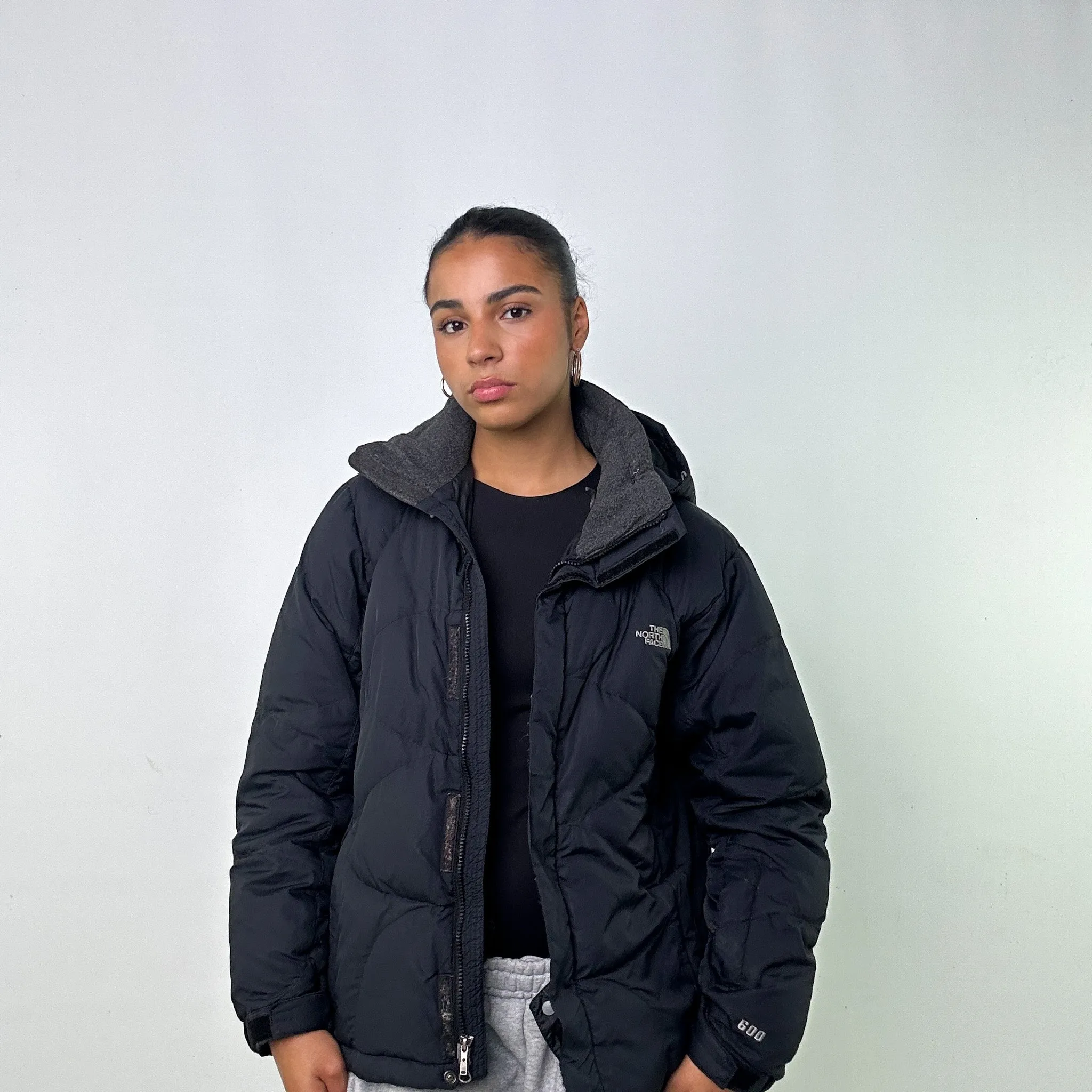 Black y2ks The North Face 600 Series Puffer Jacket Coat (L)