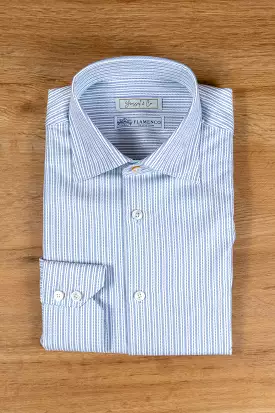 Blue Multi-Stripe Cotton Shirt MGC1459