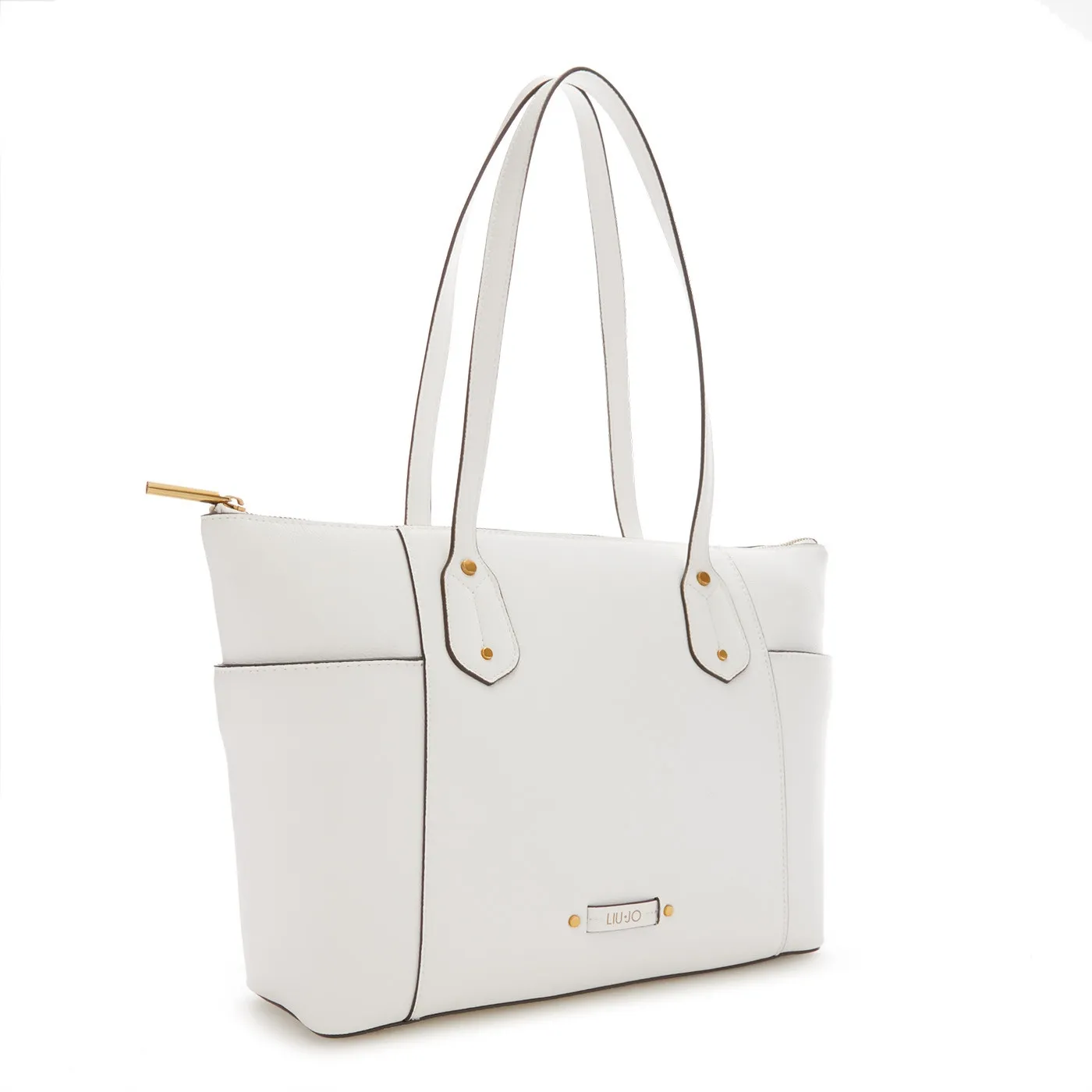 BORSA SHOPPING LIU JO DONNA ECOSOSTENIBILE WHITE GLAMOUR AA3154E0087 COL.01065