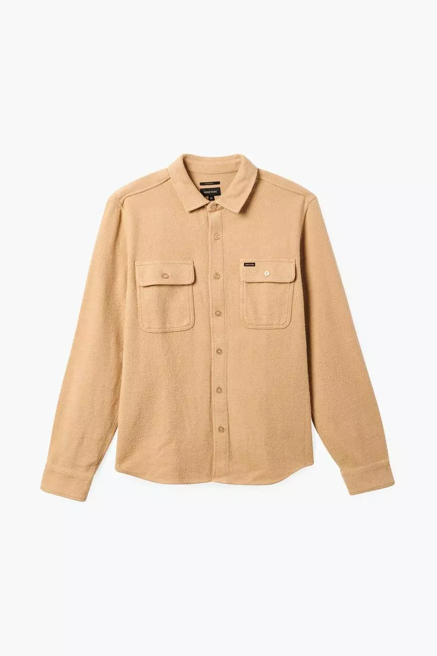 Bowery Textured Loop Twill Overshirt - Sand