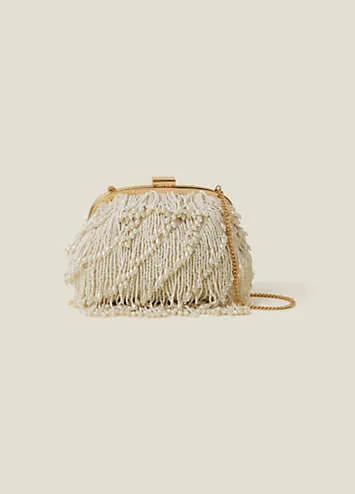 Bridal Pearl Tassel Clutch Bag by Accessorize | Look Again