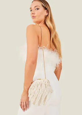 Bridal Pearl Tassel Clutch Bag by Accessorize | Look Again