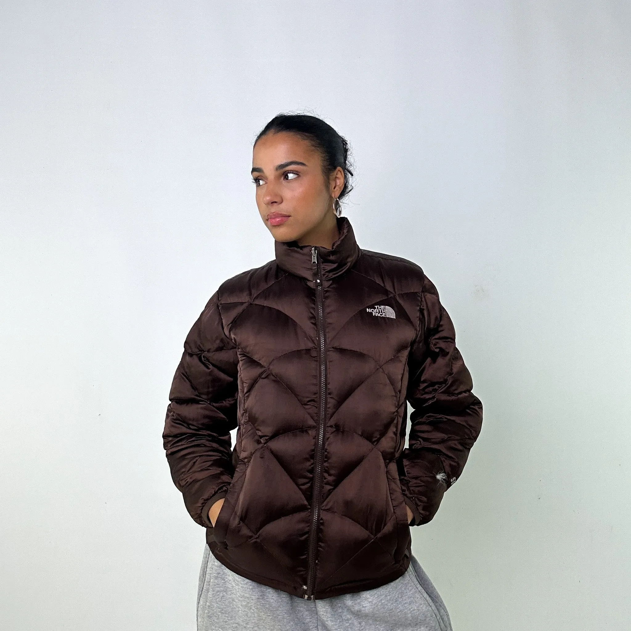 Brown 90s The North Face 550 Series Puffer Jacket Coat (L)